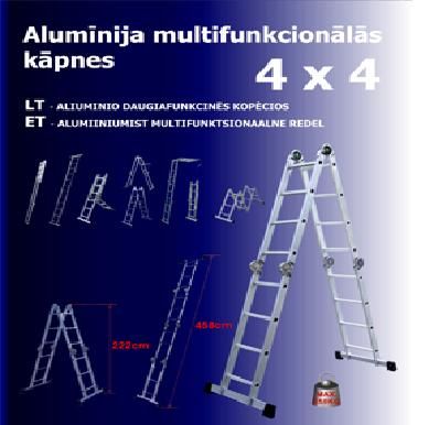 Multifunkcionālās kāpnes 4x4 pakāpieni